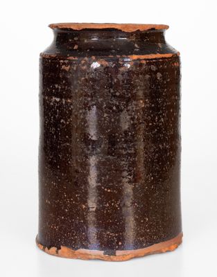 Extremely Rare H. STEPHENS Redware Jar, probably Western PA origin