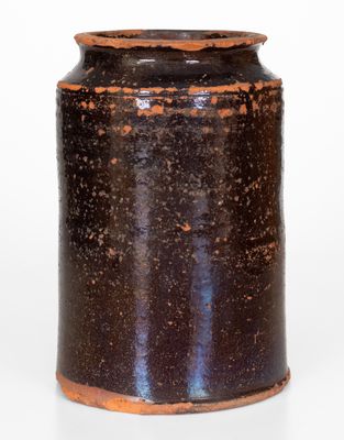 Extremely Rare H. STEPHENS Redware Jar, probably Western PA origin