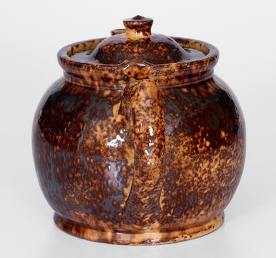 Extremely Rare JOHN BELL / WAYNESBORO Glazed Redware Teapot, 1850-80