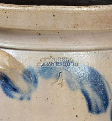 Four-Gallon JOHN BELL / WAYNESBORO, Pennsylvania Stoneware Jar