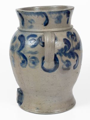 Rare and Fine Baltimore Stoneware Water Cooler w/ Elaborate Floral Decoration, David Parr, Sr.