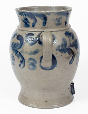 Rare and Fine Baltimore Stoneware Water Cooler w/ Elaborate Floral Decoration, David Parr, Sr.