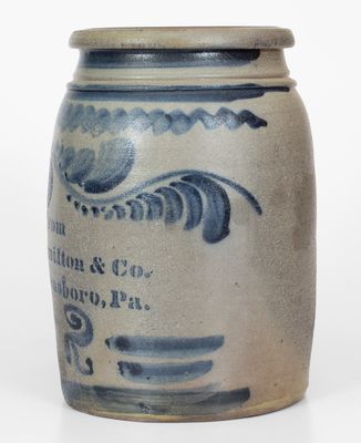 Fine Stoneware Jar w/ Elaborate Freehand Decoration, 