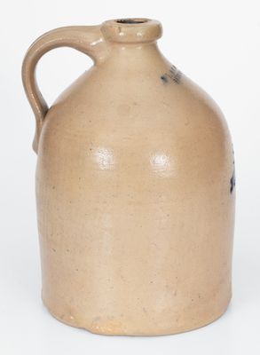 J. & E. NORTON / BENNNGTON, VT Stoneware Jug w/ Cobalt Bird on Branch Design