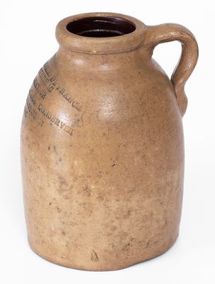 Handled Stoneware Canning Jar with Quebec, Canada Advertising