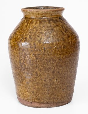 J.S PENLAND (Buncombe County, NC) Alkaline-Glazed Stoneware Jar, late 19th century