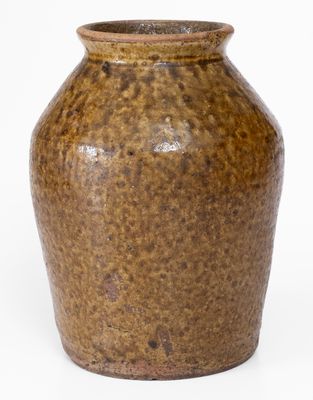 J.S PENLAND (Buncombe County, NC) Alkaline-Glazed Stoneware Jar, late 19th century