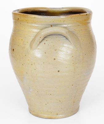 Two-Gallon Stoneware Jar w/ Impressed Floral Decoration, probably Josiah Chapman, Troy, NY