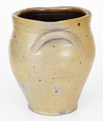 Two-Gallon Stoneware Jar w/ Impressed Floral Decoration, probably Josiah Chapman, Troy, NY