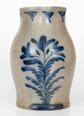 Two-Gallon Stoneware Pitcher w/ Cobalt Floral Decoration, attrib. Richard C. Remmey, Philadelphia