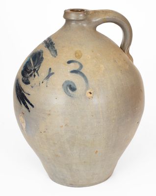 Three-Gallon CHOLLAR DARBY & CO / HOMER, New York Stoneware Jug