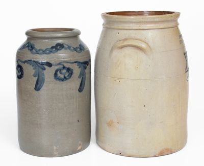 Two Cobalt-Decorated Stoneware Jars, Pennsylvania and New Jersey