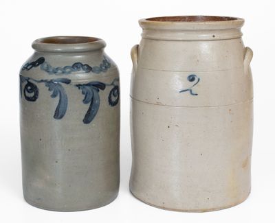 Two Cobalt-Decorated Stoneware Jars, Pennsylvania and New Jersey