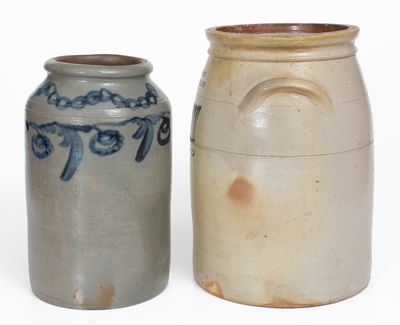 Two Cobalt-Decorated Stoneware Jars, Pennsylvania and New Jersey