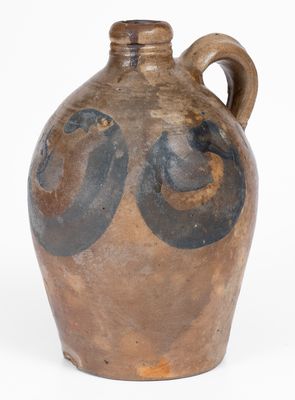 Small-Sized Stoneware Jug w/ Cobalt Swag Decoration, American, circa 1825