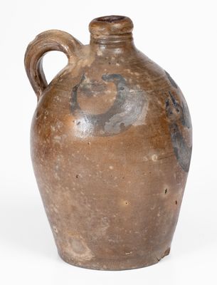 Small-Sized Stoneware Jug w/ Cobalt Swag Decoration, American, circa 1825