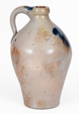 Small-Sized Stoneware Jug w/ Cobalt Foliate Decoration, Northeastern U.S.