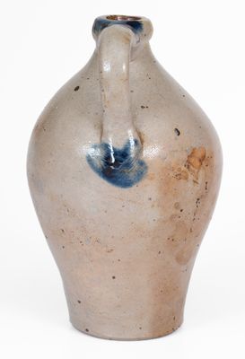 Small-Sized Stoneware Jug w/ Cobalt Foliate Decoration, Northeastern U.S.