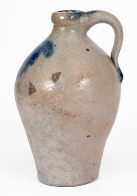 Small-Sized Stoneware Jug w/ Cobalt Foliate Decoration, Northeastern U.S.