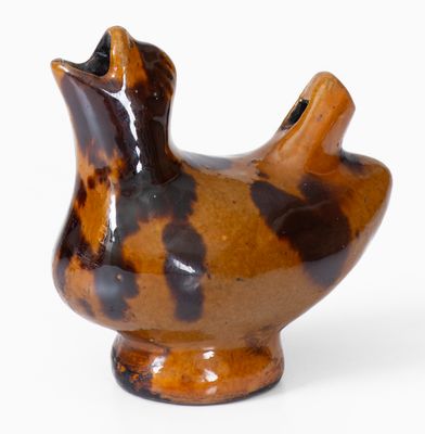 Glazed Redware Bird Whistle, probably Pennsylvania, 19th century