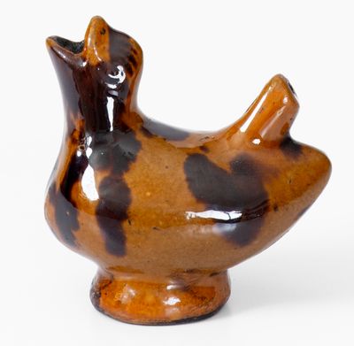 Glazed Redware Bird Whistle, probably Pennsylvania, 19th century