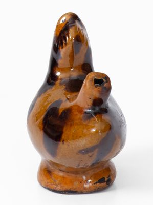 Glazed Redware Bird Whistle, probably Pennsylvania, 19th century