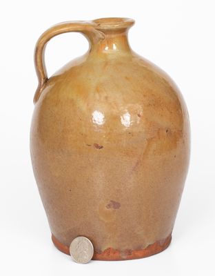 Glazed New England Redware Jug, early to mid 19th century