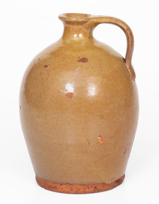 Glazed New England Redware Jug, early to mid 19th century