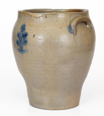 Attrib. David Clark, Cornwall, NY Stoneware Jar, circa 1810