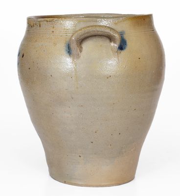 Attrib. David Clark, Cornwall, NY Stoneware Jar, circa 1810