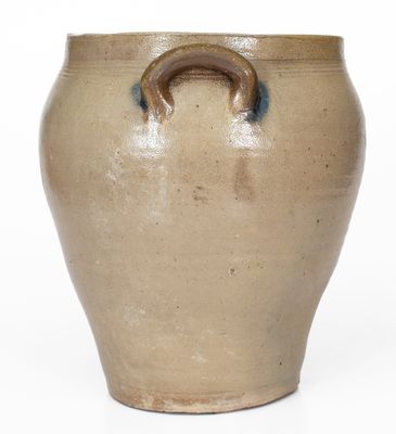 Attrib. David Clark, Cornwall, NY Stoneware Jar, circa 1810