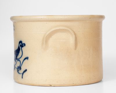 One-and-a-Half-Gallon J NORTON & CO / BENNINGTON, VT Cake Crock w/ Bird Decoration