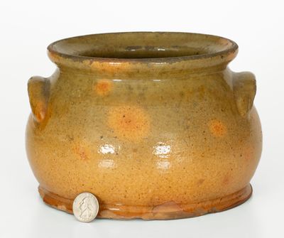 Glazed New England Redware Jar or Bean Pot