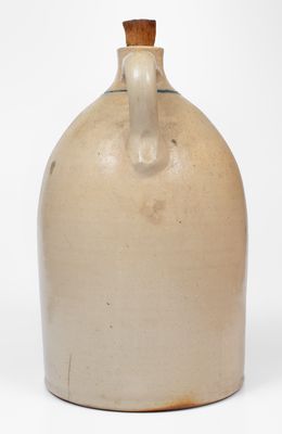 Four-Gallon F.B. NORTON Sons. / WORCESTER MASS Cobalt-Decorated Stoneware Jug, c1880