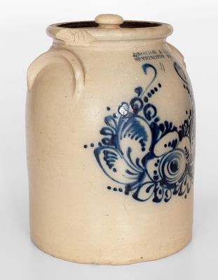 Four-Gallon J. NORTON & CO: / BENNINGTON, VT Lidded Stoneware Jar