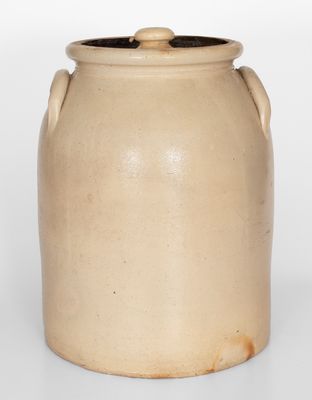 Four-Gallon J. NORTON & CO: / BENNINGTON, VT Lidded Stoneware Jar