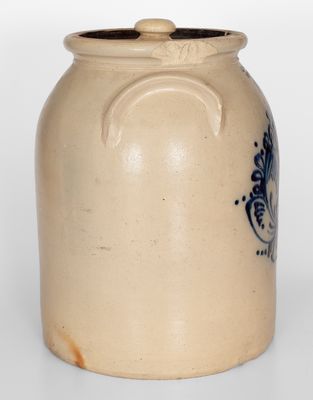 Four-Gallon J. NORTON & CO: / BENNINGTON, VT Lidded Stoneware Jar