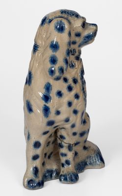 Exceptional New York State Stoneware Spaniel Bank