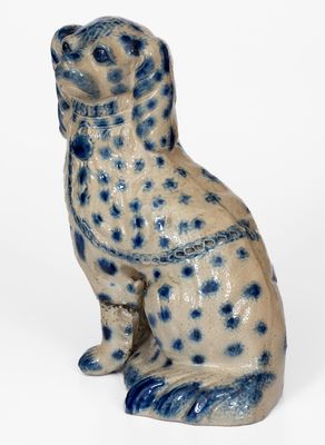 Exceptional New York State Stoneware Spaniel Bank