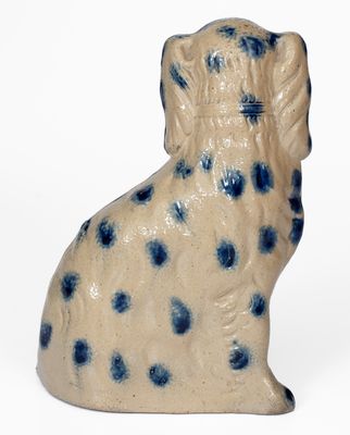 Exceptional New York State Stoneware Spaniel Bank