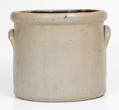 Scarce One-Gallon Providence, Rhode Island Stoneware Advertising Crock w/ Cobalt Bird Decoration