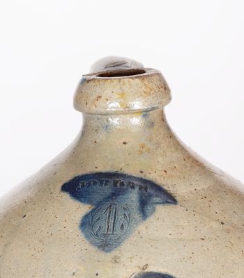 Jordan, NY One-Gallon Stoneware Jug w/ Cobalt Floral Decoration, c1840