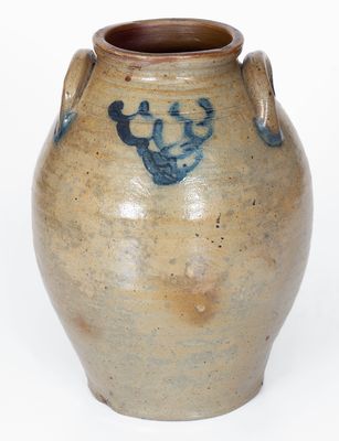 One-Gallon Old Bridge, New Jersey Cobalt-Decorated Stoneware Jar, Dated 1831