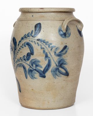 Three-Gallon D.P. SHENFELDER / READING, PA Stoneware Jar w/ Elaborate Decoration