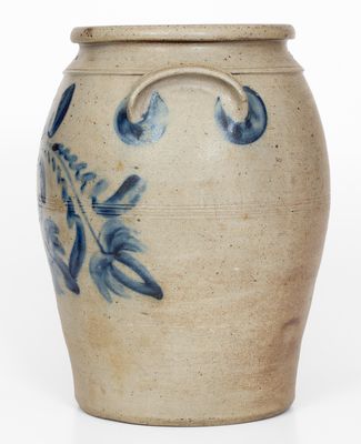 Three-Gallon D.P. SHENFELDER / READING, PA Stoneware Jar w/ Elaborate Decoration