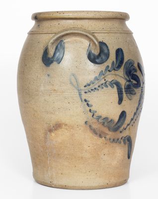 Three-Gallon D.P. SHENFELDER / READING, PA Stoneware Jar w/ Elaborate Decoration