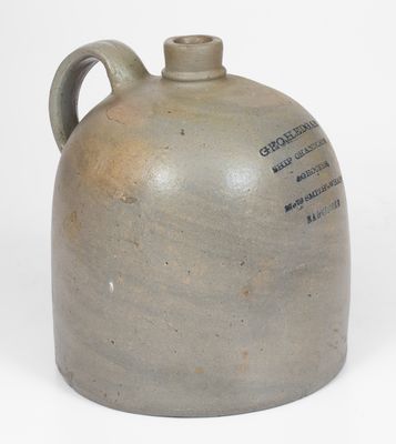 Stoneware Jug w/ Smith s Wharf / Baltimore Ship Chandler s Advertising, c1875