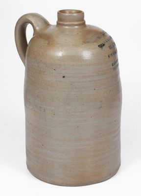 Stoneware Jug w/ Baltimore, MD Advertising, M. Triaca, Light & Camden Streets