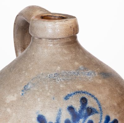 S.D. KELLOGG / WHATELY, Massachusetts Stoneware Jug, c1851-53