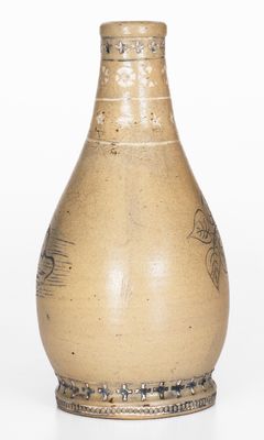 Very Rare Stoneware Bottle w/ Incised Mouse Decoration, probably White s Utica, 1878